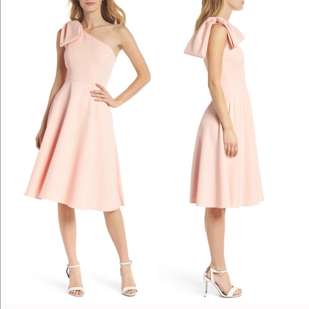 NWT Gal Meets Glam Yvonne Pink Bow Dress - Picture 2 of 7